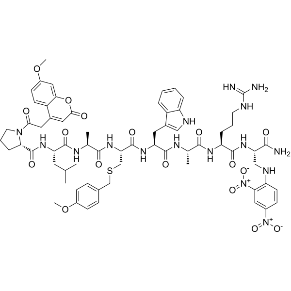 CAS 1926163-82-7  Mca-Pro-Leu-Ala-Cys(Mob)-Trp-Ala-Arg-Dap(Dnp)-NH2